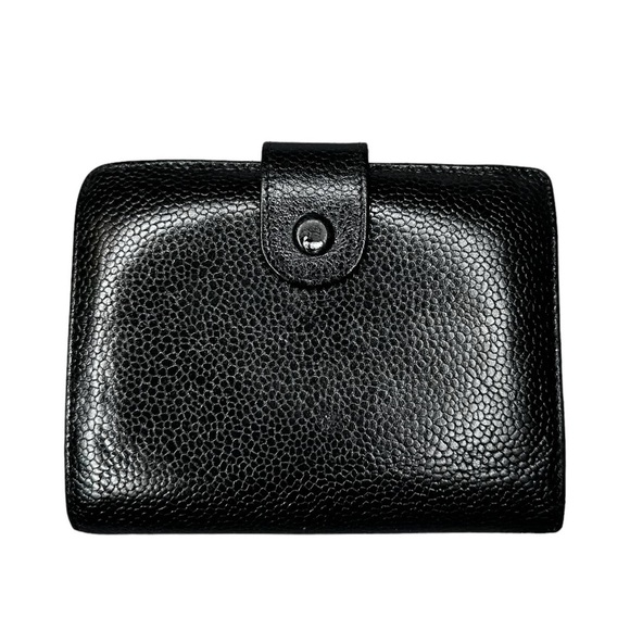 CHANEL Black Pebbled Leather Wallet - Picture 4 of 16